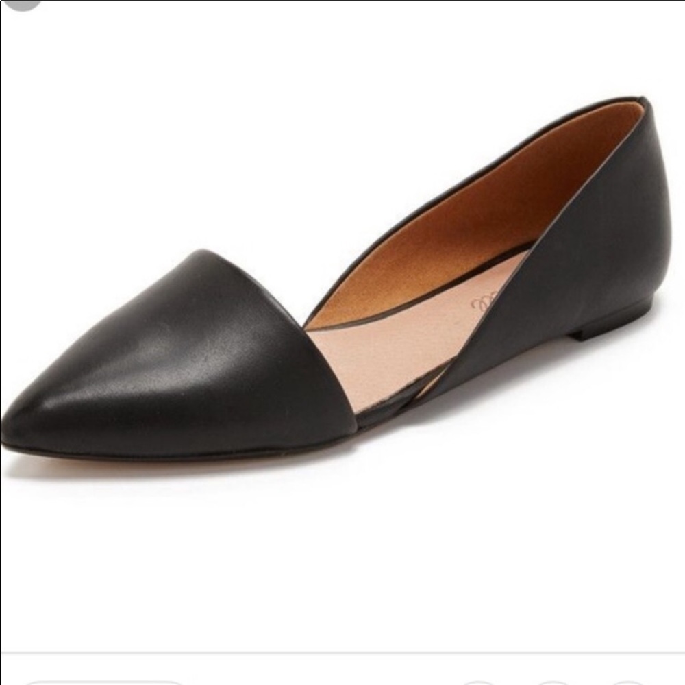 Madewell d’orsay flats, leather, black